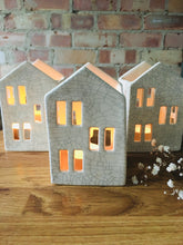 Load image into Gallery viewer, Handmade Ceramic Crackled Glaze Tea Light Holder