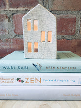 Load image into Gallery viewer, Handmade Ceramic Crackled Glaze Tea Light Holder