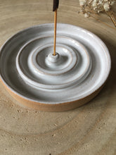 Load image into Gallery viewer, Handmade Partially Glazed Ceramic Incense Holder