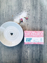 Load image into Gallery viewer, Ivory Ceramic Soap Dish & Rose Geranium Handmade Soap Gift