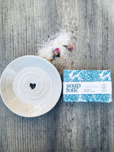 Load image into Gallery viewer, Ivory Ceramic Soap Dish & Juniper Berry Handmade Soap Gift