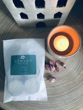 Load image into Gallery viewer, 5 Large Soy Wax Tea Lights with Essential Oils & Heart Tea light Holder