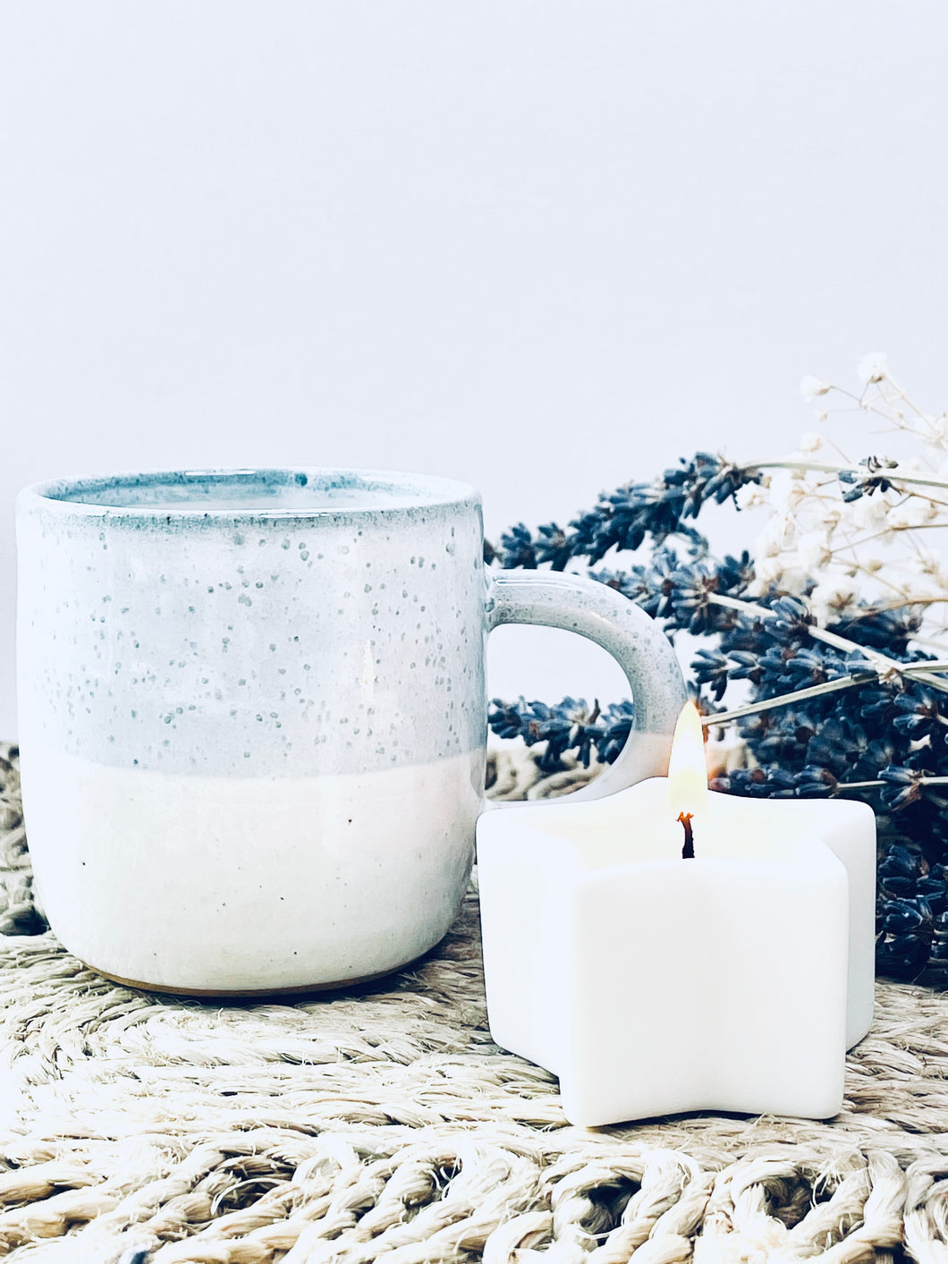 Mini Blue Ceramic Tea Cup