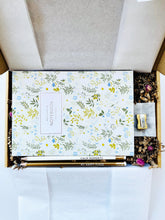 Load image into Gallery viewer, Daisy &amp; Dragonfly Notebook, Letter box friendly Stationary Gift Box