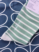 Load image into Gallery viewer, Women&#39;s Green and Beige Stripes Bamboo Socks