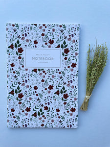 Mila and willow red floral notebook
