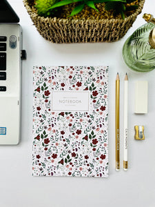 Red Floral Note Book